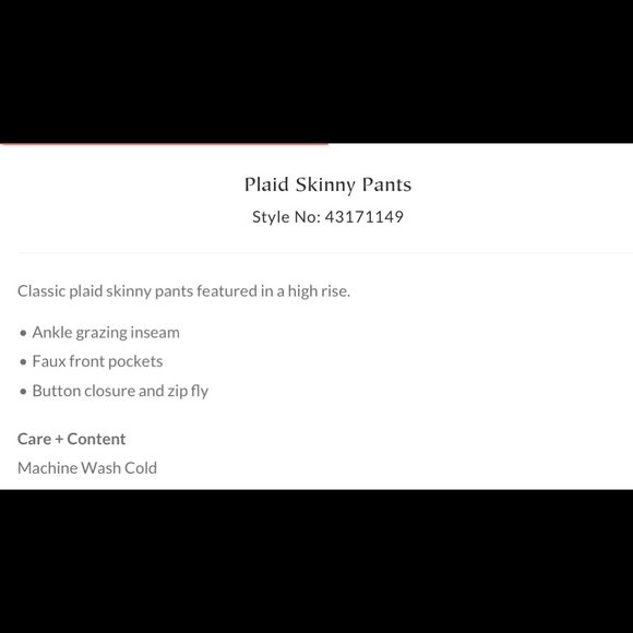 Plaid Skinny Pants > Jade Combo - Picture 2 of 9